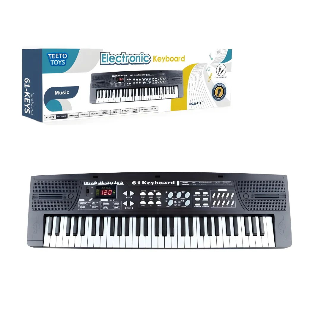 61-Key Electronic Keyboard with Microphone - Music Toy for Kids