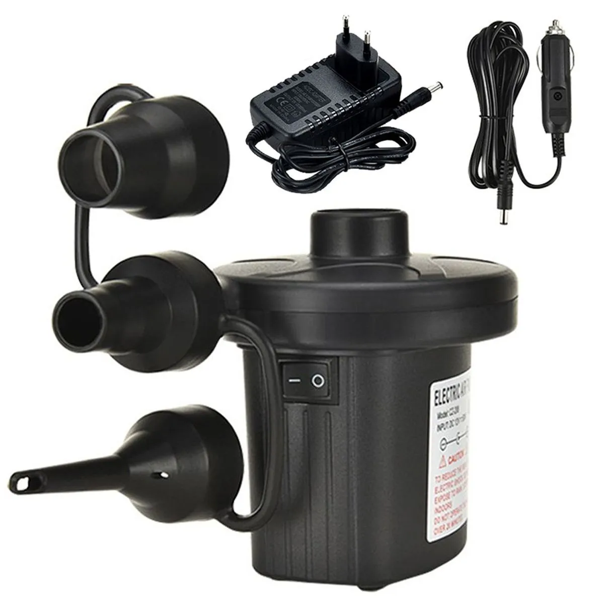 Electric Air Pump 0.7PSI High Output 2-in-1 AC/DC with 3 Nozzles