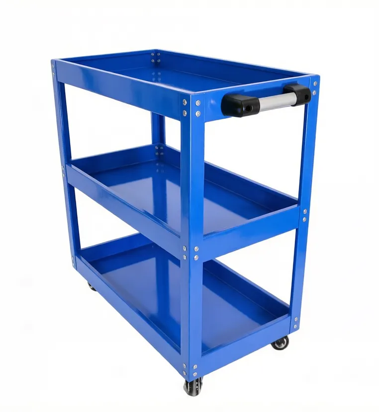 Osaka 3 Shelf Heavy-Duty Rolling Tool Trolley with Wheels & Handle