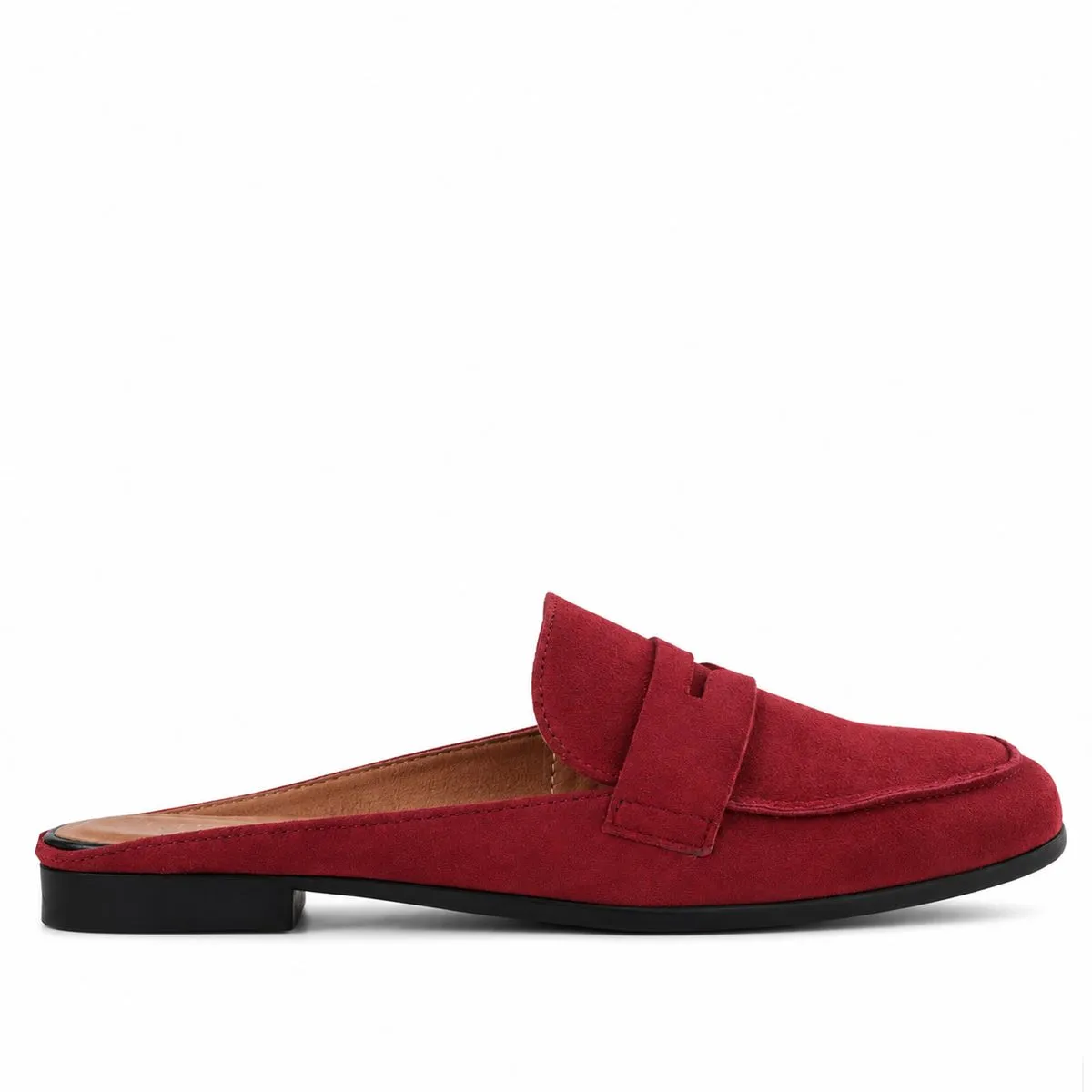 Froggie Women's Open Back Loafer- Burgundy Suede - 12974