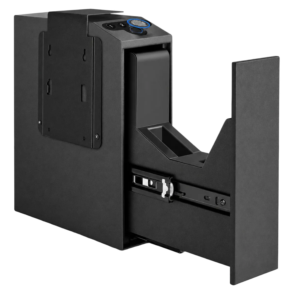 Quick-Access Biometric Gun Safe - Fingerprint, PIN & Key Access, Auto-Slide