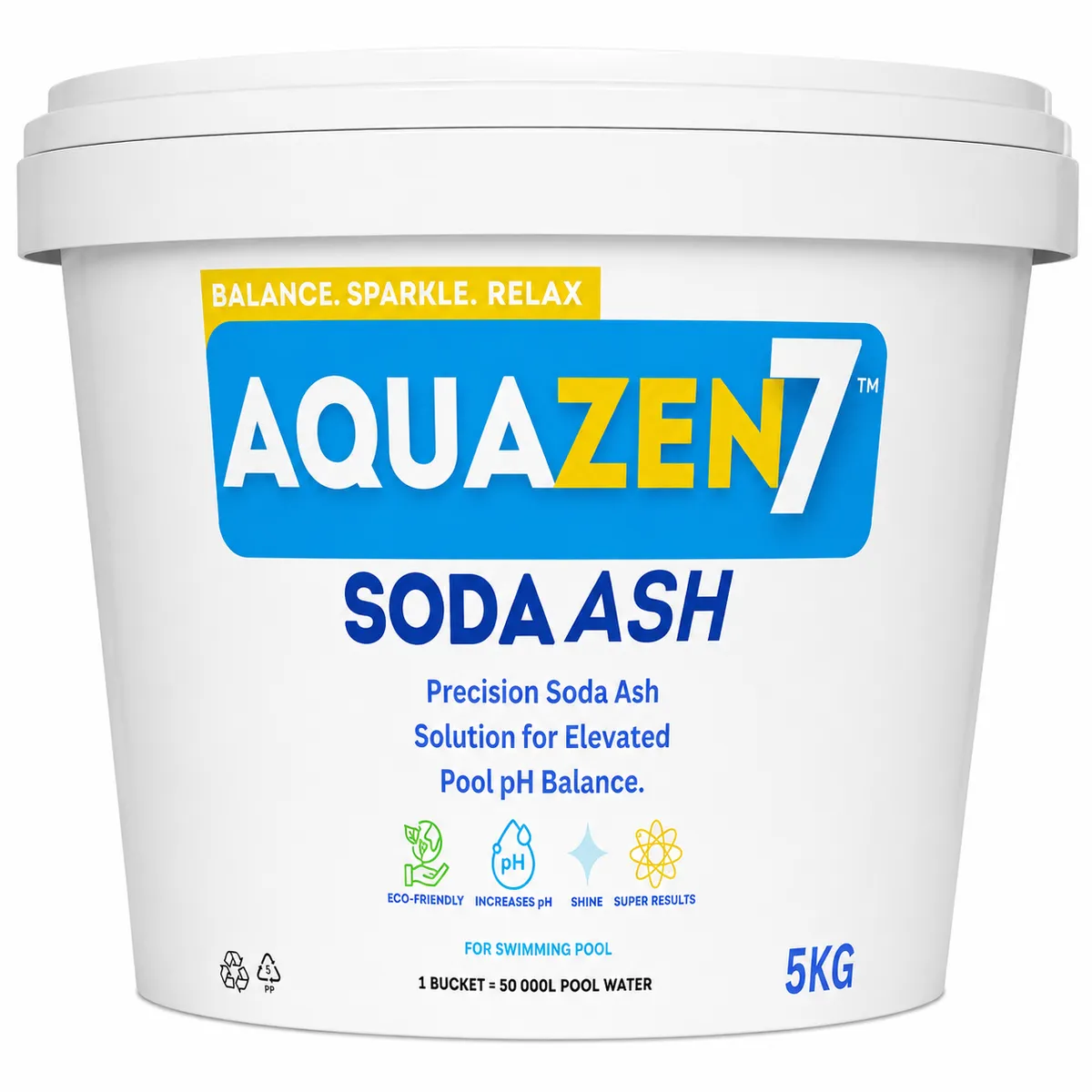 Aquazen7A Soda Ash for Swimming Pools 5kg pH Increaser Pool Water Balance