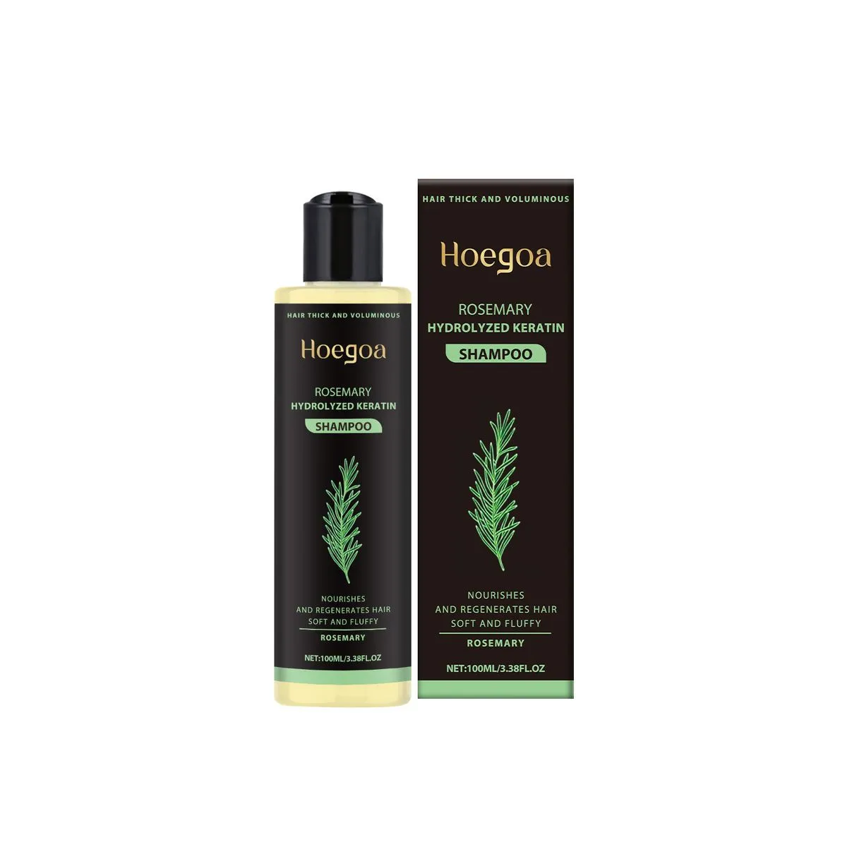 Rosemary Thickening Shampoo, Herbal Infused Hair Care for Volume, 100ml - 1PC