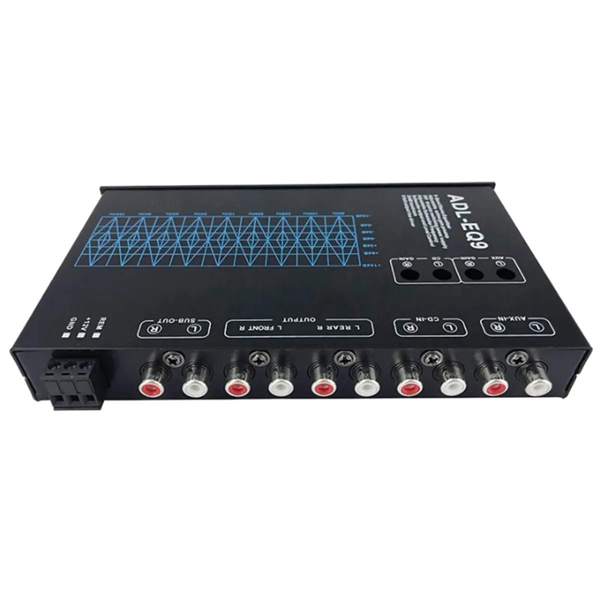 Auto Square 9 Band Graphic Equalizer Digital Car Audio