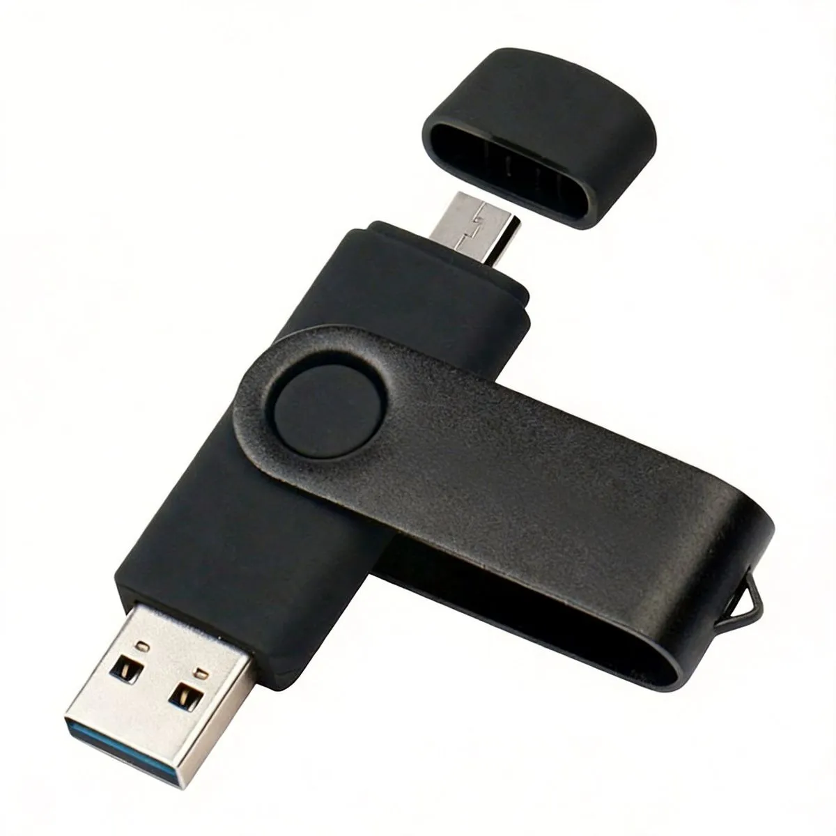 Micro USB 2.0 OTG Flash Drive 64GB Compatible with Smartphones - Black