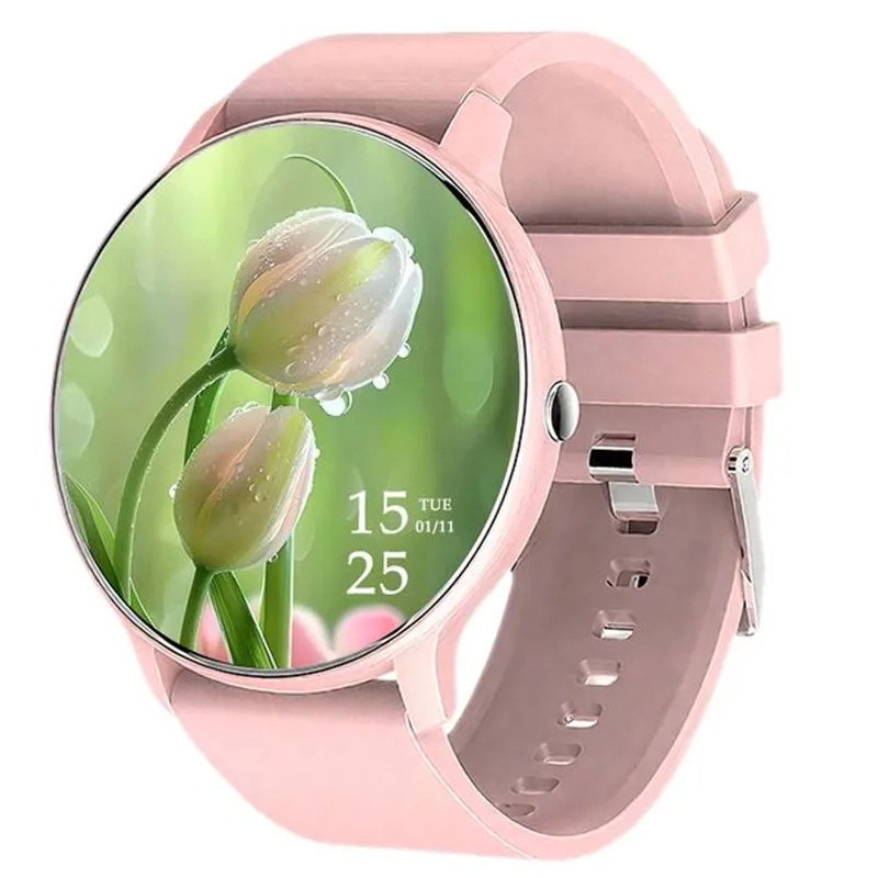 Mecina Pink Sport Smart Watch for Women - Daily Fitness & Lifestyle Tracker