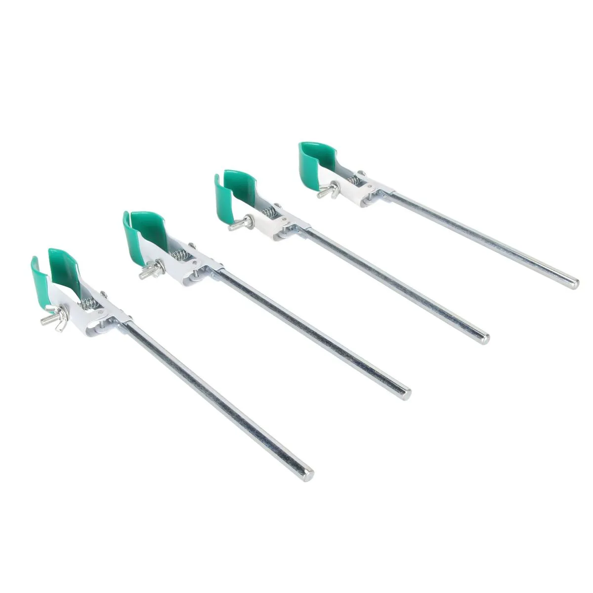 Lab Clamp 2 Finger Adjustable Rubber Jaw 4Piece