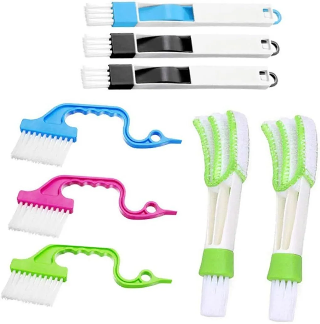 8pcs Multi-Function Window Cleaning Brush Set Wet Dry Use for Window