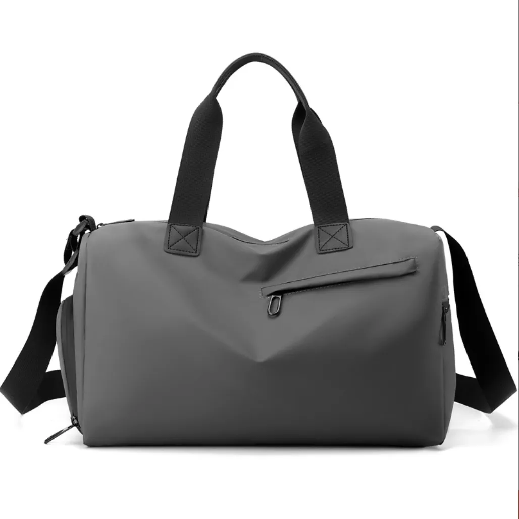 Zipper Large Capacity Travel Bags Solid Thickened Fitness Sports Waterproof - Grey