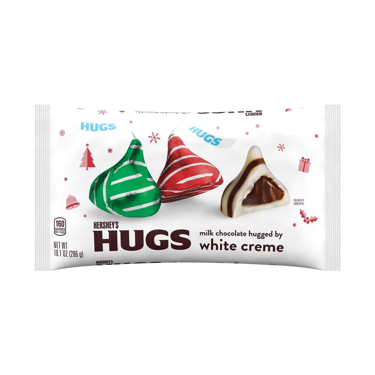 HERSHEY'S HUGS Milk Chocolate Hugged by White Crème 286g x 1