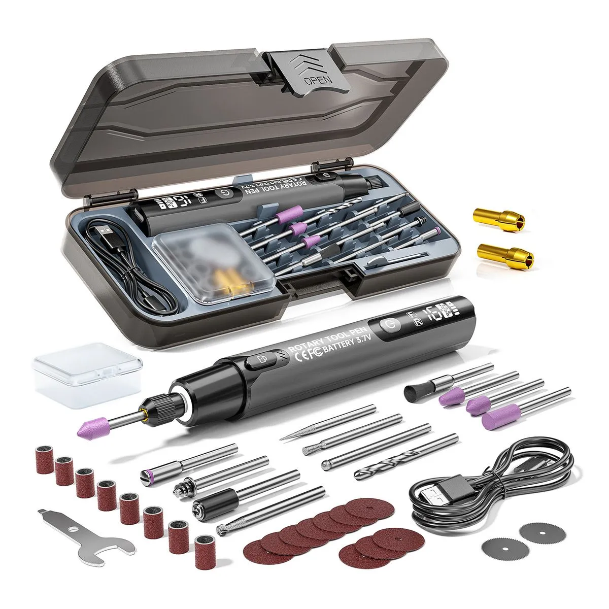 USB Rechargeable Mini Electric Engraver 6-Speed Adjustable