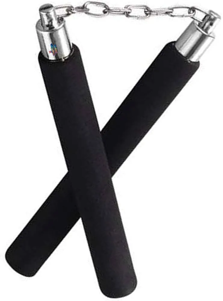 Soft Foam Nunchucks for Martial Arts Training and Fun - Black