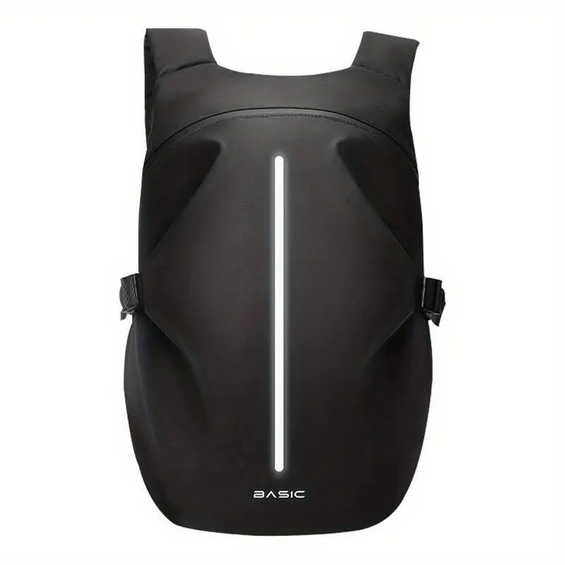 [Reflective Backpack] Helmet | Black Soft Shell, Zippered, Utility Pocket,