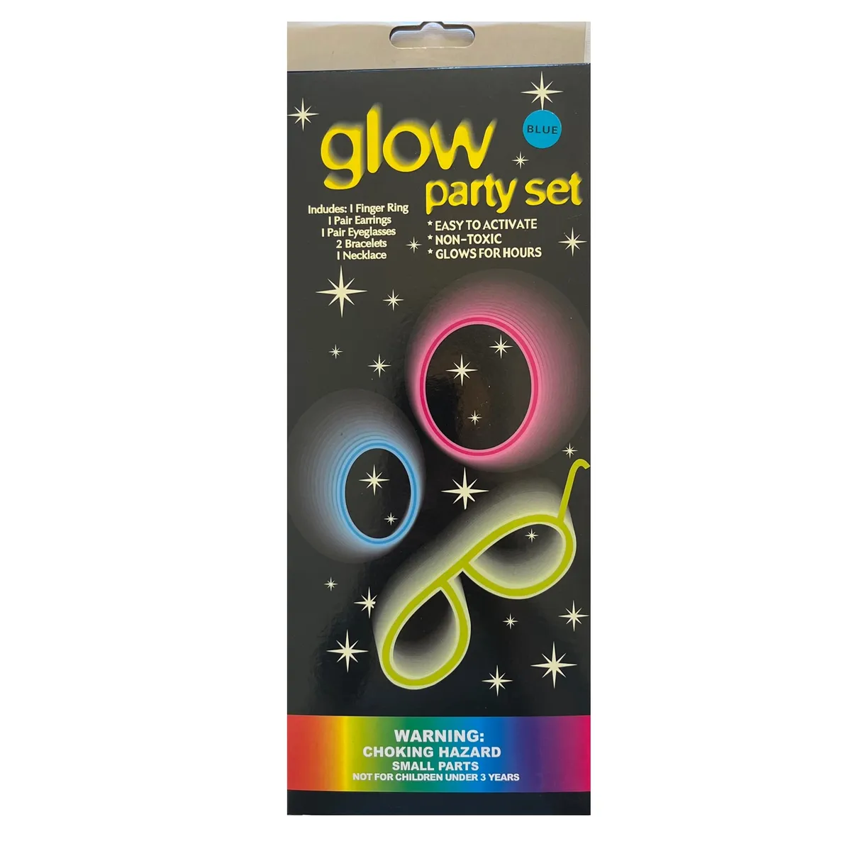 Glow in the Dark Accessories Party Set - Blue