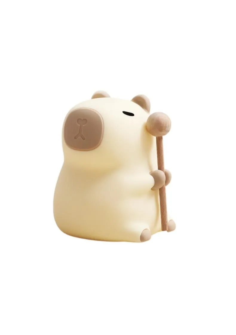 Capybara Silicone Tap Night Light Soft Eye-Care Bedside Sleep Lamp