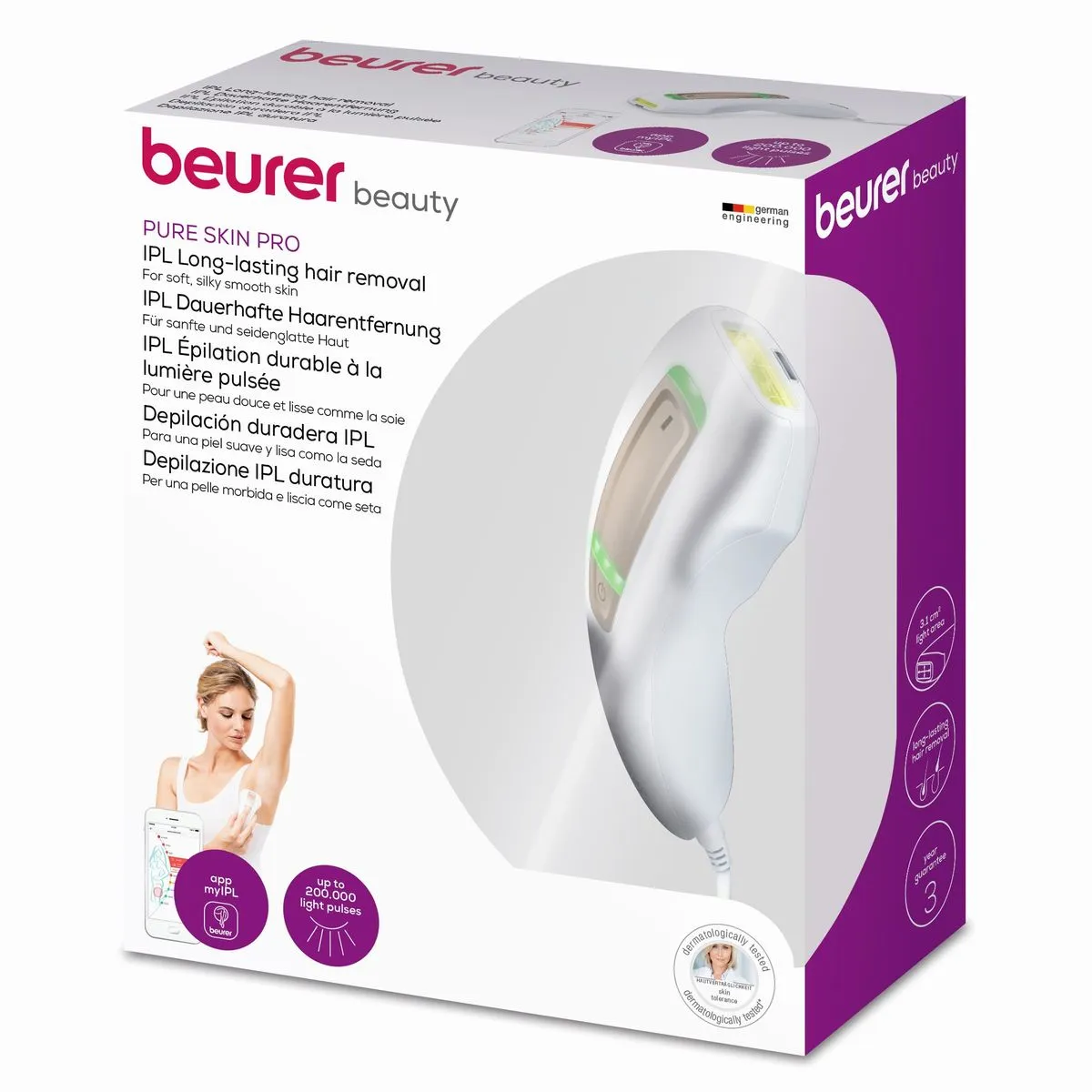 IPL Hair Removal Device: Home Use with MyIPL App by Beurer Germany IPL 5500