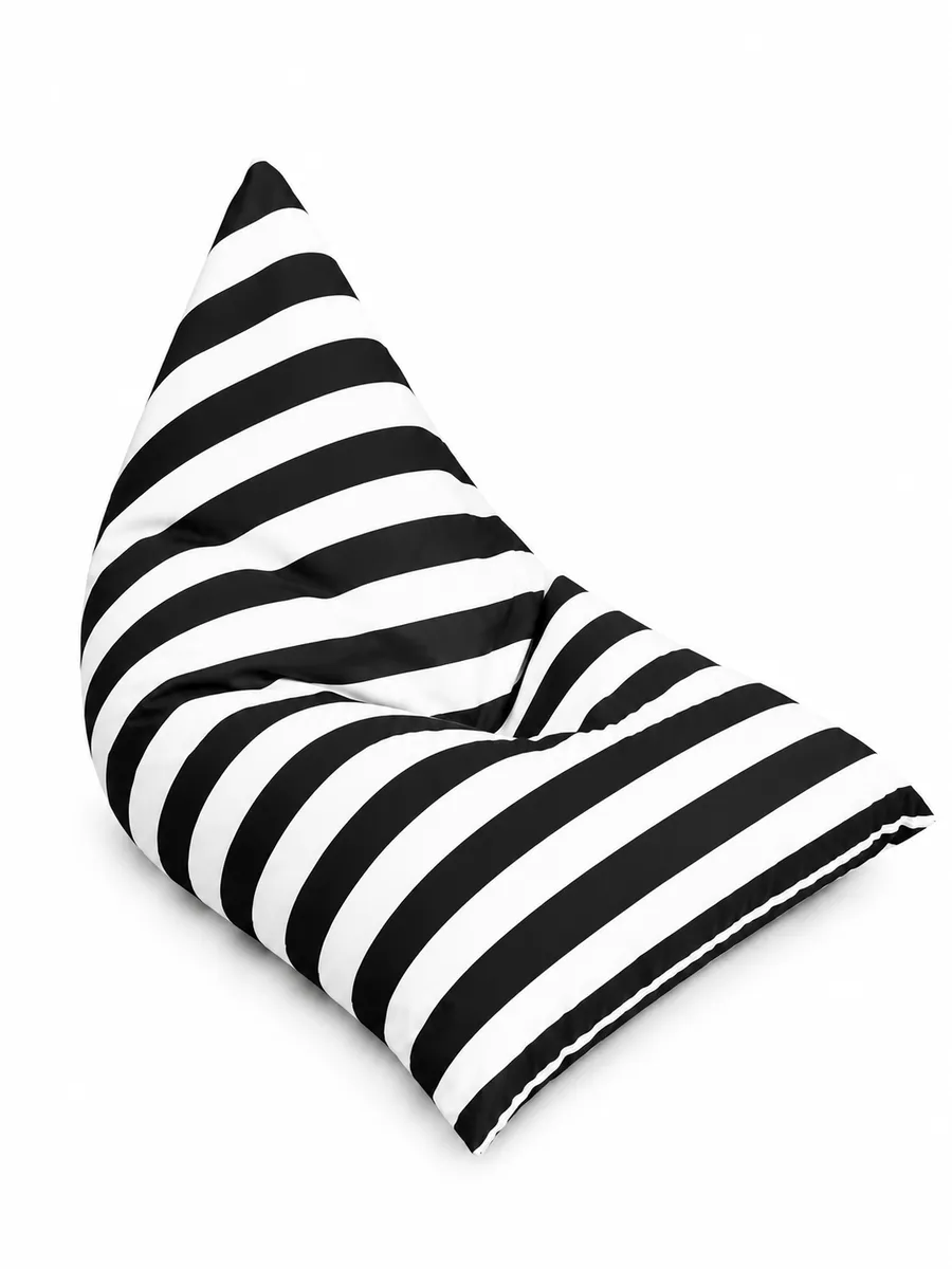 The Beanbag Specialist Teardrop Waterproof Lounger - Black & White Stripes