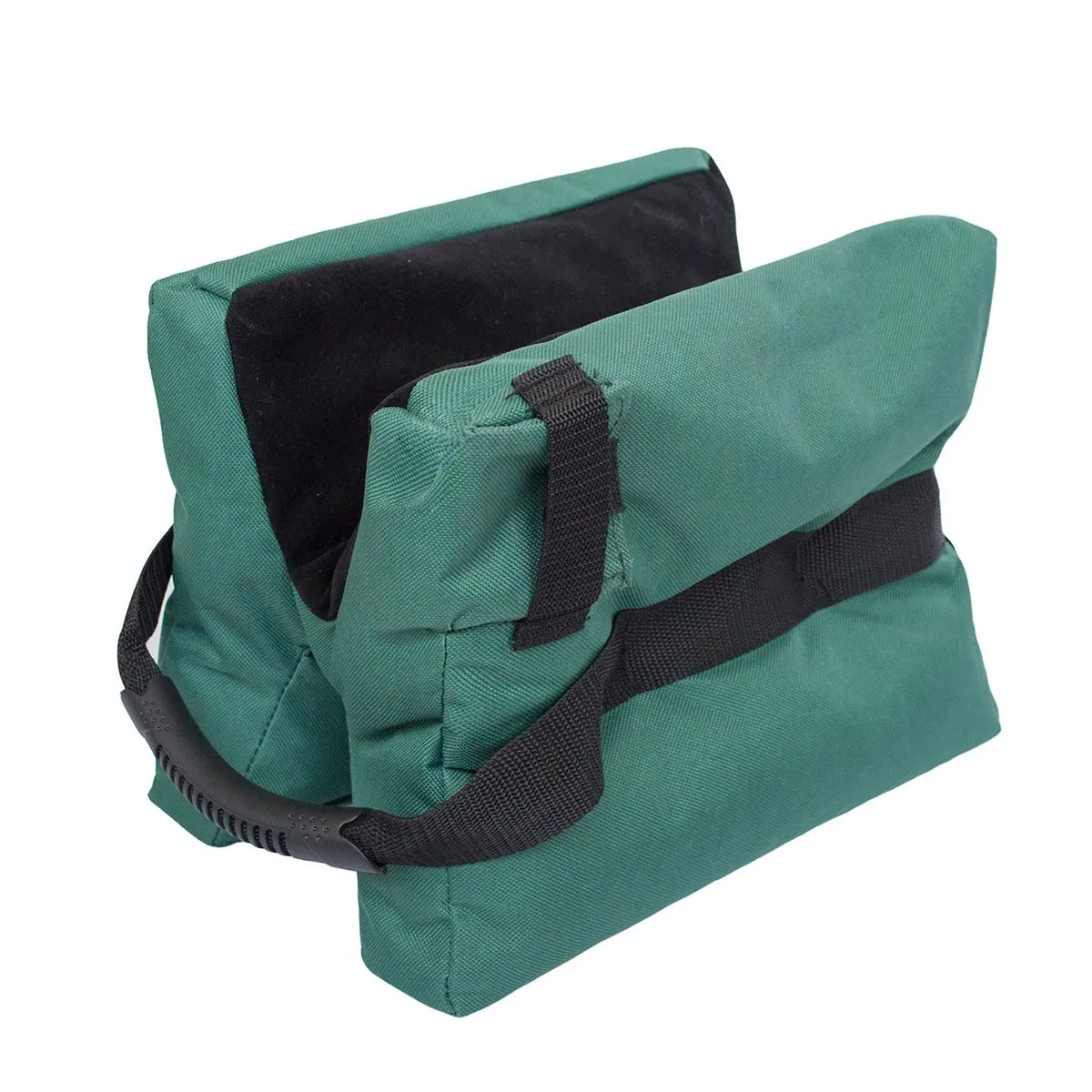 Portable Unfilled Tactical Rear Sniper Shooting Bench SandBag Stand - Green