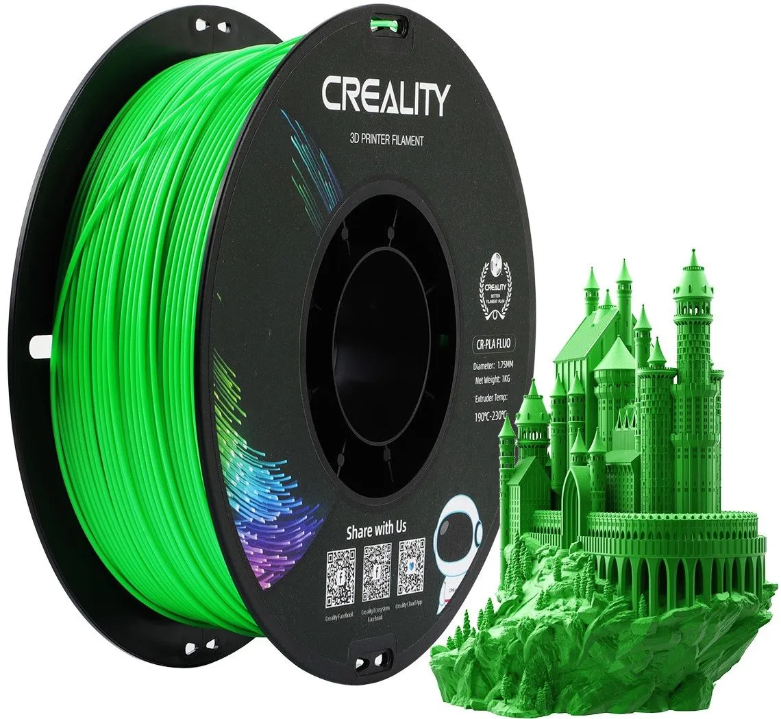 Creality PLA Fluorescent Filament 1.75mm 1kg - Fluorescent Green 