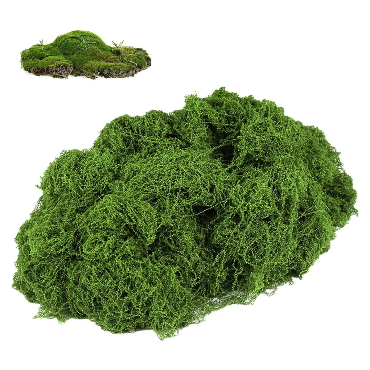 Dark Green Artificial Moss & Lichen - Realistic Fake Moss for Decor Crafts