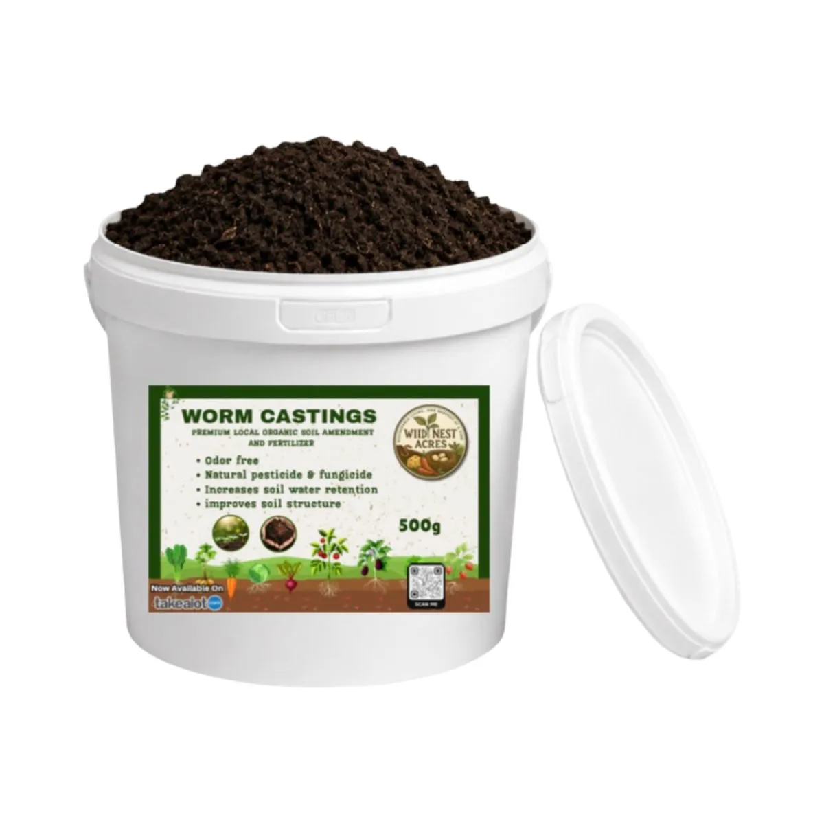 Premium Organic Worm Castings Fertilizer 500g