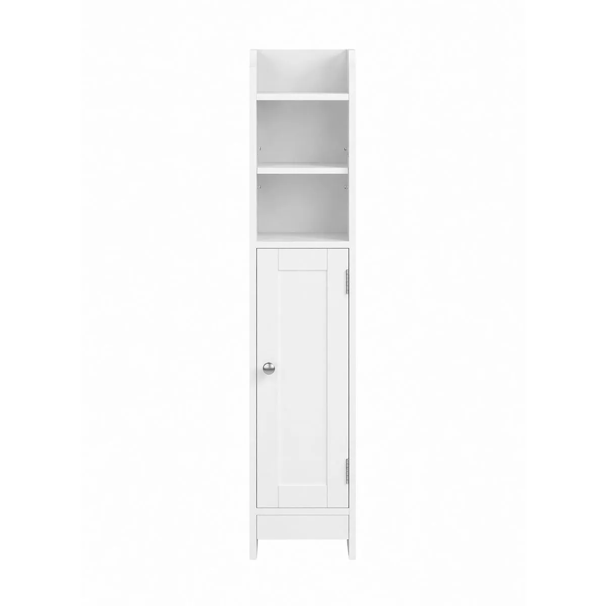 LAZAVA Small Corner Storage Cabinet Door Adjustable Shelves White
