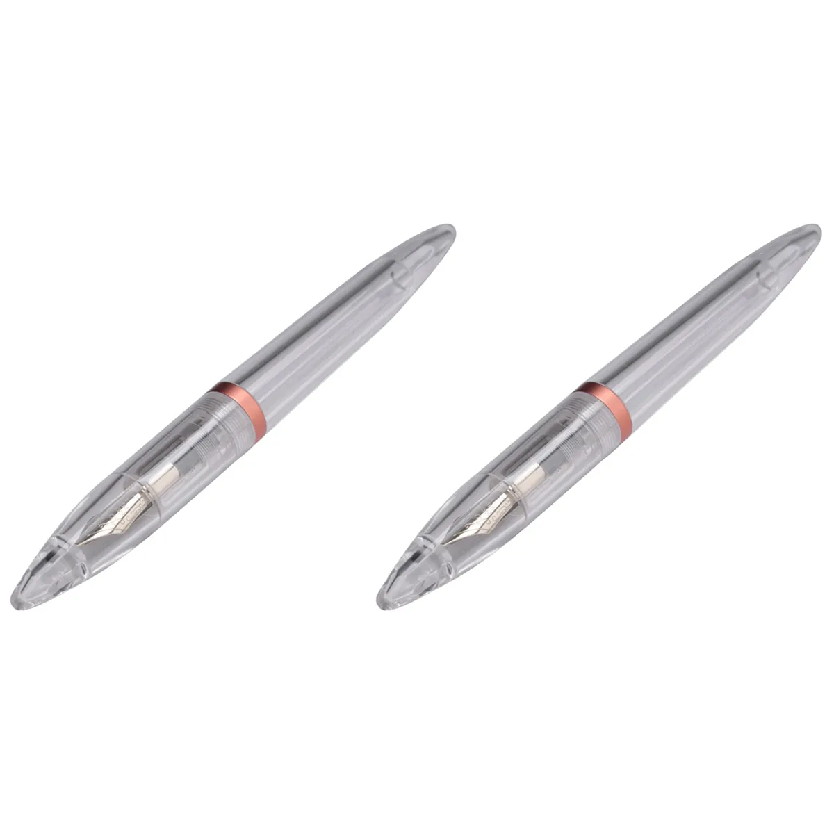 0 5Mm Nib Fountain Pen With Eyedropper Transparent Pens Rose Gold