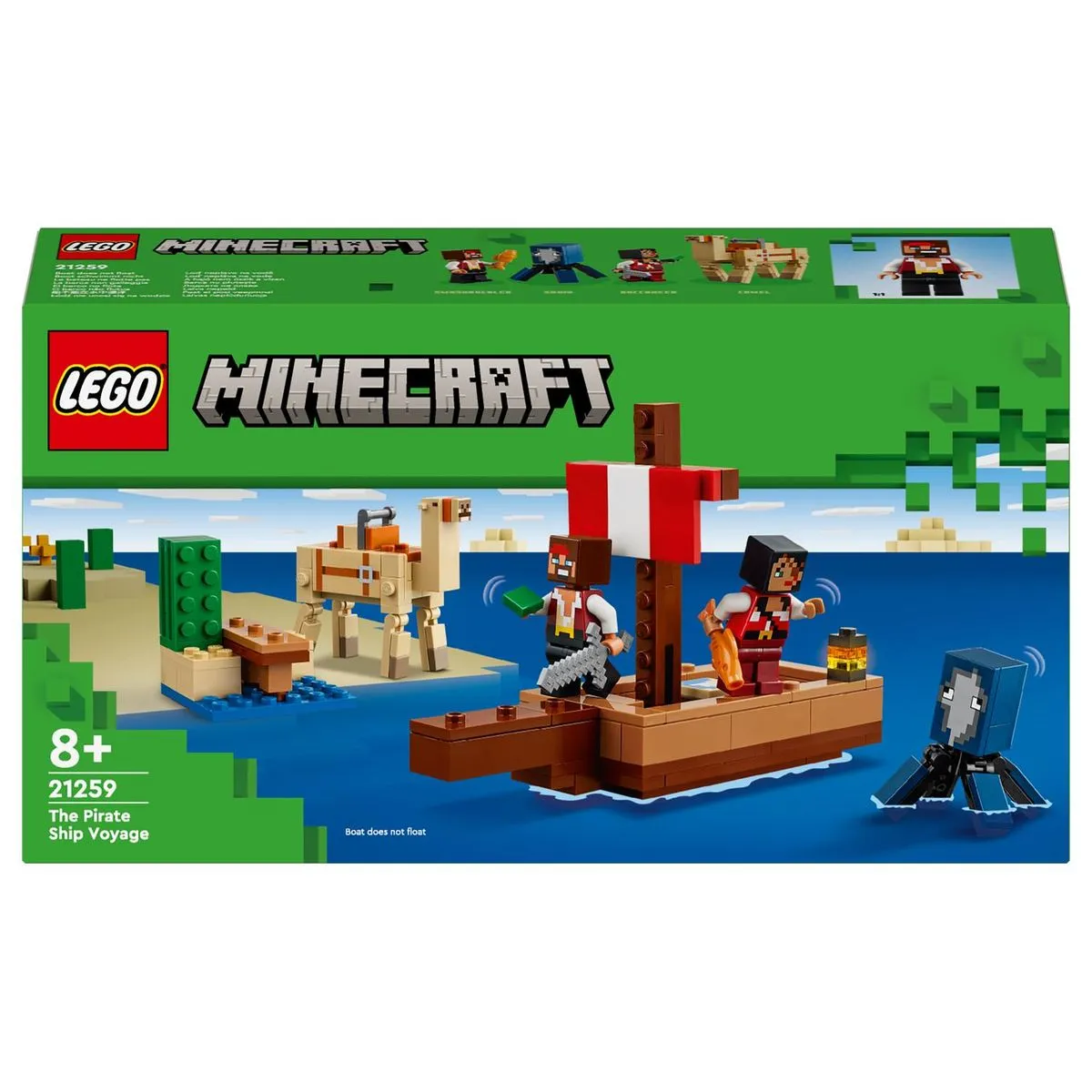 LEGO® - Minecraft® The Pirate Ship Voyage Boat Playset - 21259