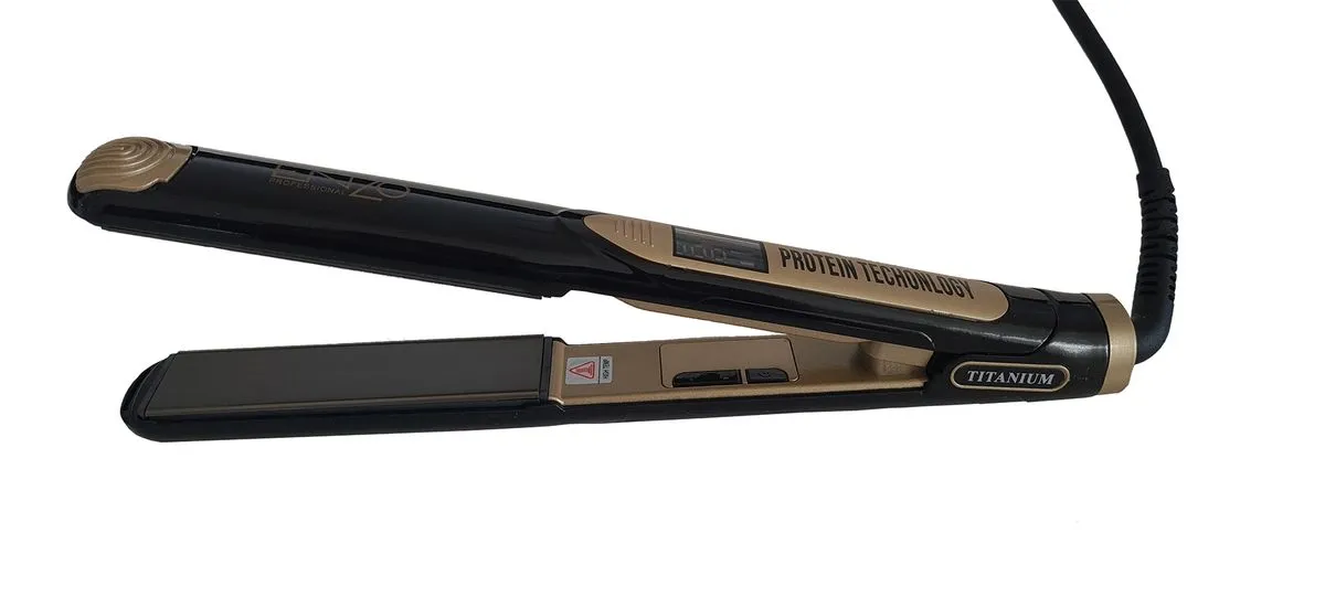 Enzo NEW Range 2 in 1 Titanium Hair Straightener - Black