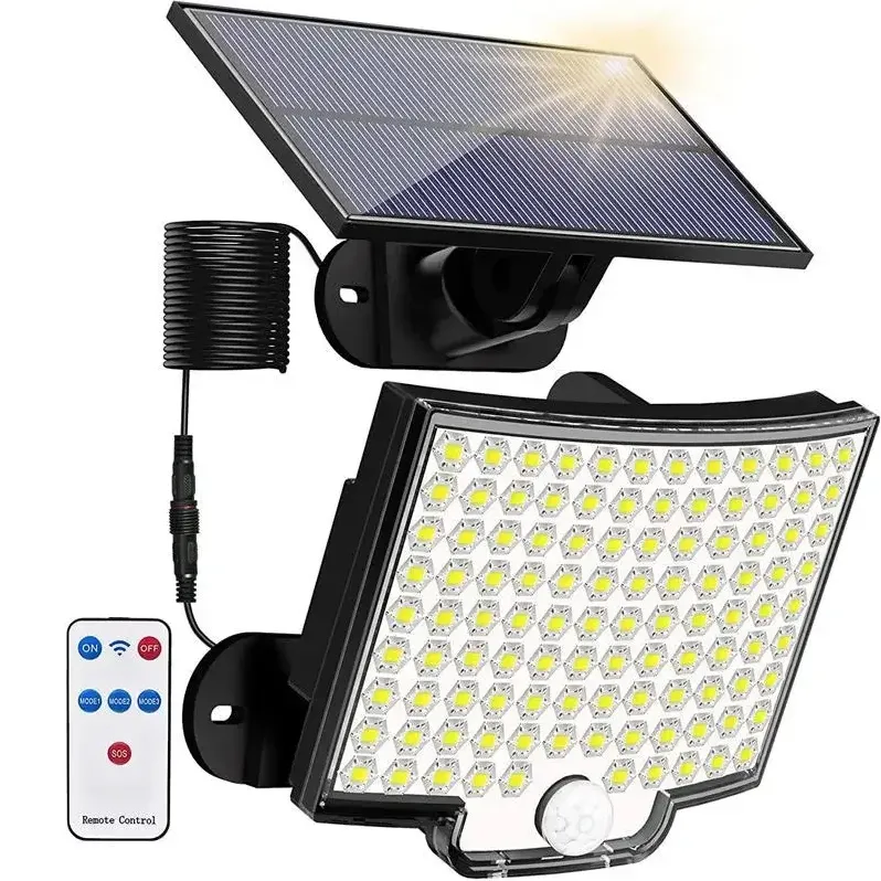 Solar Powered LED Wall Lights Split Type Garage Courtyard Lighting