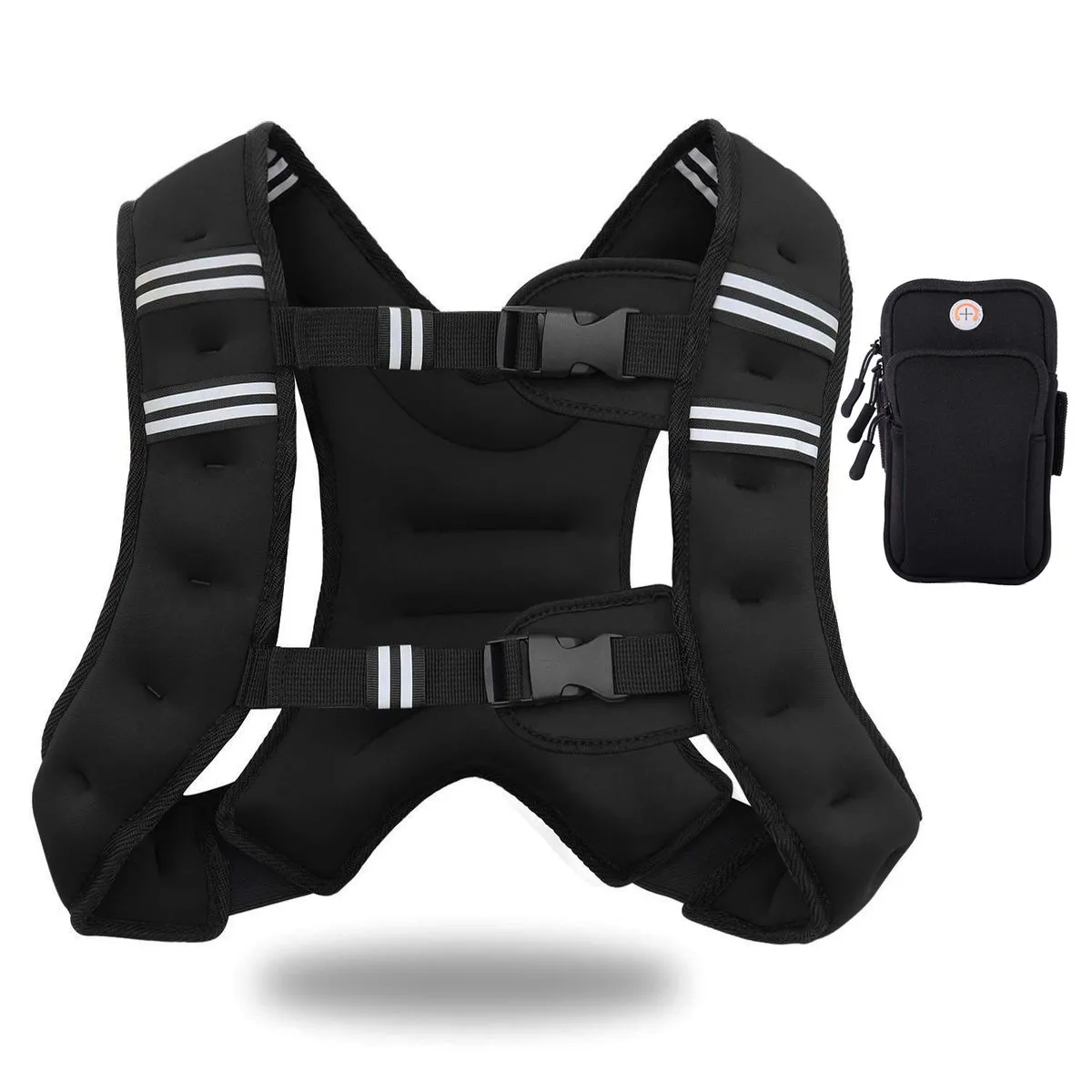 Strength Training Vest Weight Vest with Reflective Strip Running, Fitness