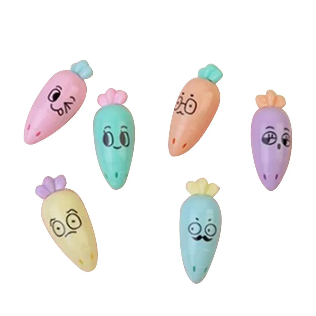 6Pcs Mini Highlighters School Markers-Multi-Function Highlighter Pens
