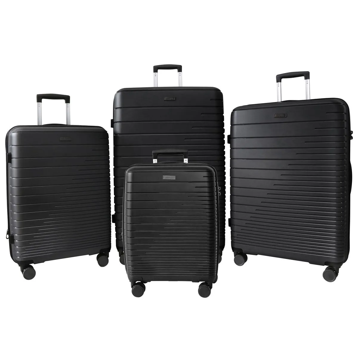Byond Tourer 4 Wheel Spinner Trolley Luggage Set - 4 Piece - Black
