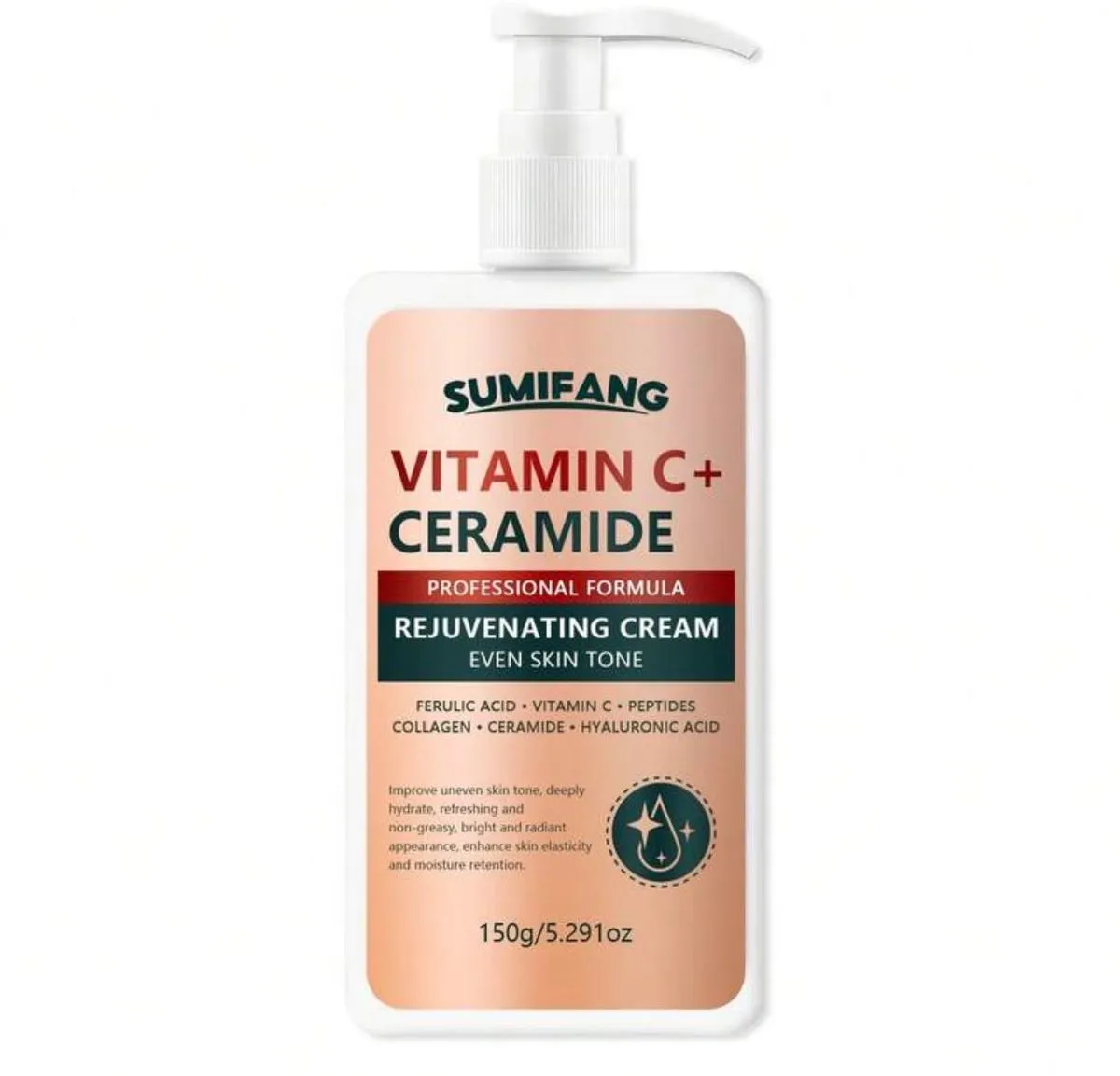 Vitamin C + Ceramide Rejuvenating Face Cream | Brightening, Deep Hydration