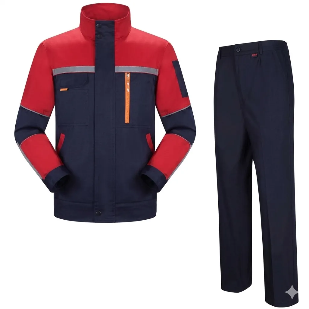 Men's Workwear - Work Clothes - Top and Bottom Set - Coveralls 2-Piece Set