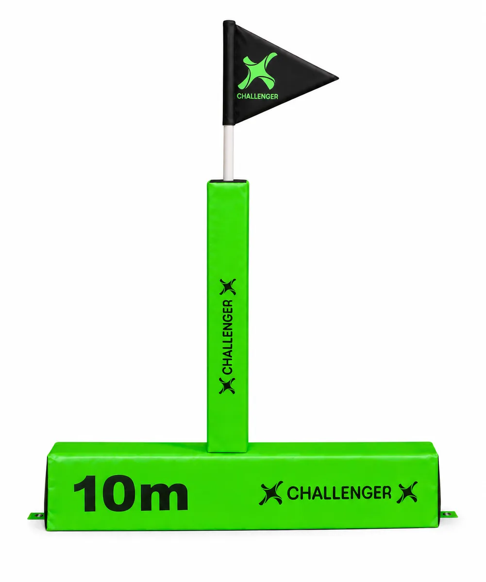 Rugby 10m Line Marker Wedge (1500mm) incl 1m pc Post & Flag - Challenger