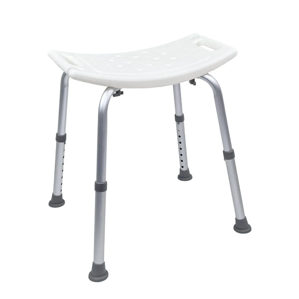 6-Height Adjustable Shower Chair for Elderly and Pregnant, Anti-Slip Stool