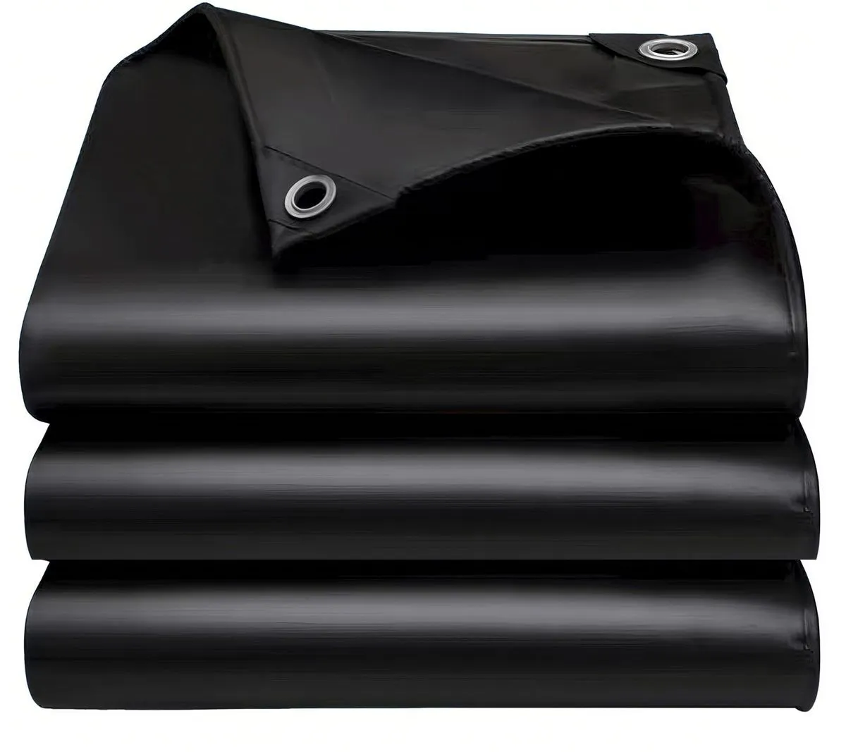 3mx4m Heavy Duty Poly Tarp, Thick Waterproof Tarp, Multipurpose Tarpaulin - Black