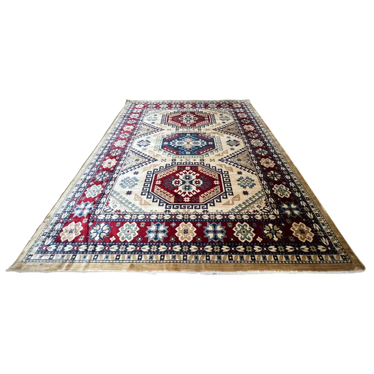 RUGS OF PERSIA Turkish Machine Made 400 x 300cm Kazak Design Rug - Beige