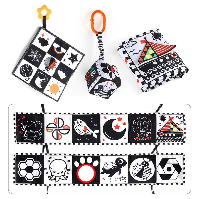 Montessori Sensory Baby Toy Set 3-in-1 for Early Cognitive Development