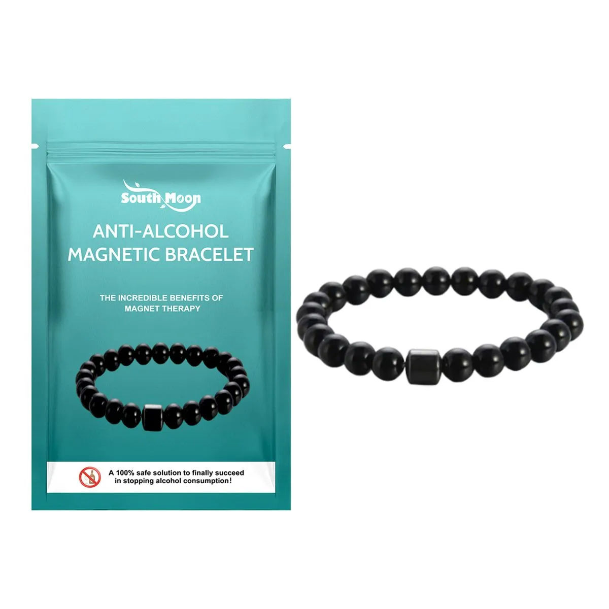 Anti Alcohol Bracelet for Men & Women - Hematite Stress Relief - 1pc