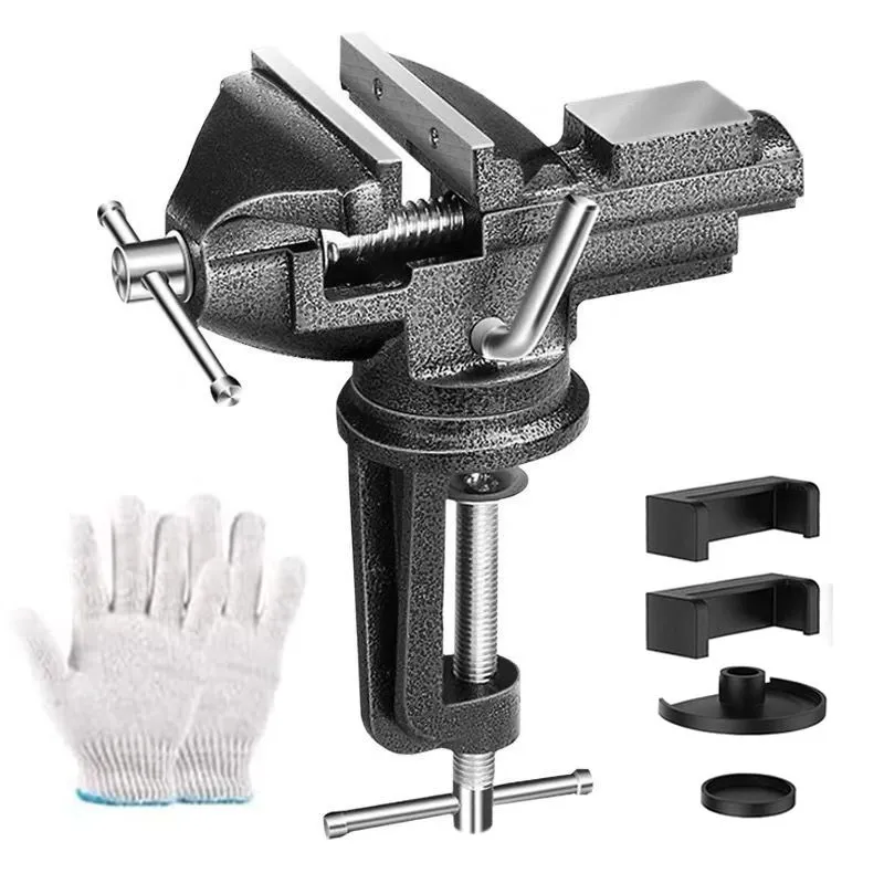 65mm Table Vise Craft 360 Swivel Home Clamp Bench Base Woodworking Anvil