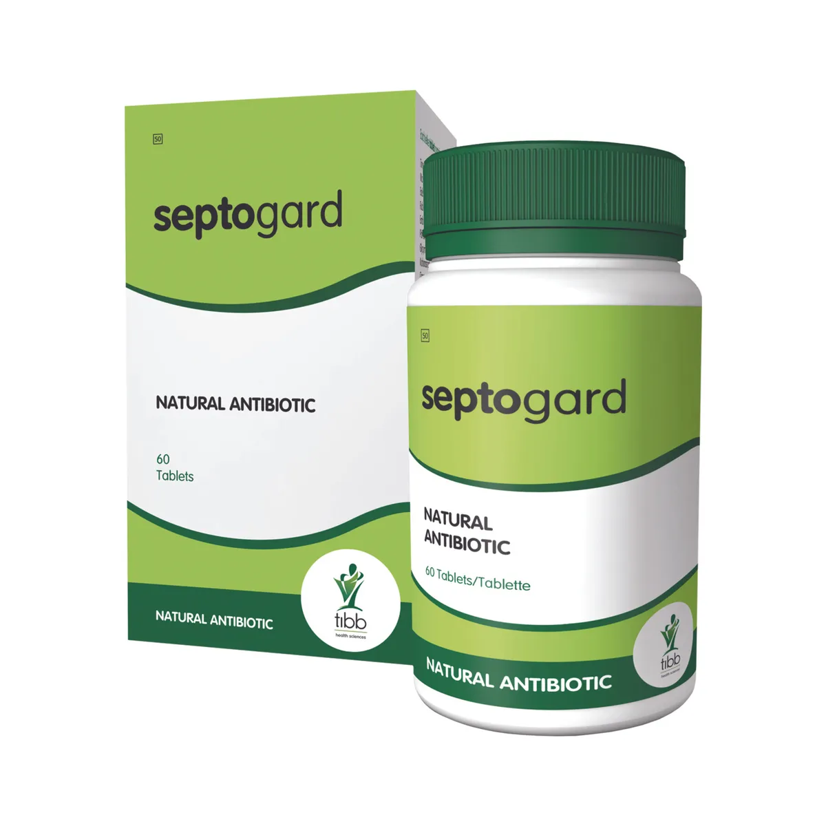 Flu Natural Antibiotics Tibb Septogard Tablets 120s 2 x 60s