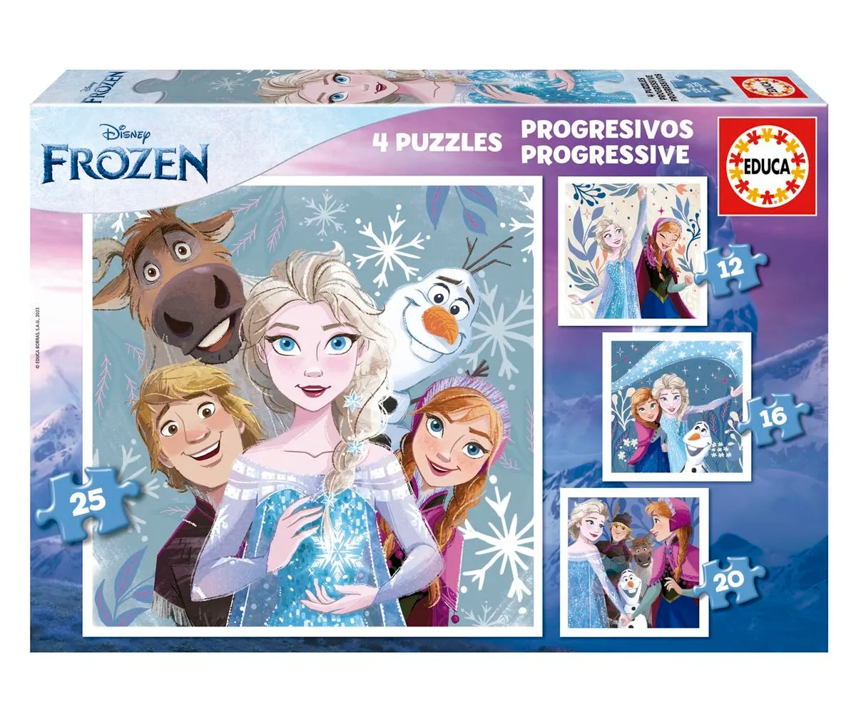 Educa Multi 4 Puzzles - Disney Frozen (12,16,20,25 Piece)