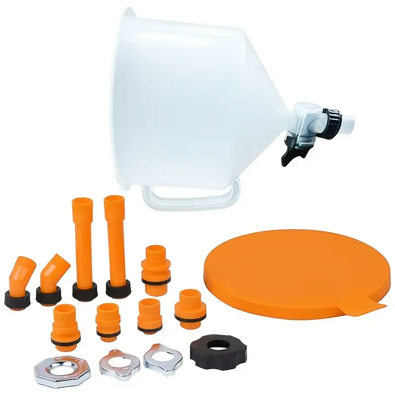 Automotive 15 Piece No-Spill Oil Filter Funnel Kit Cooling System Bleeder