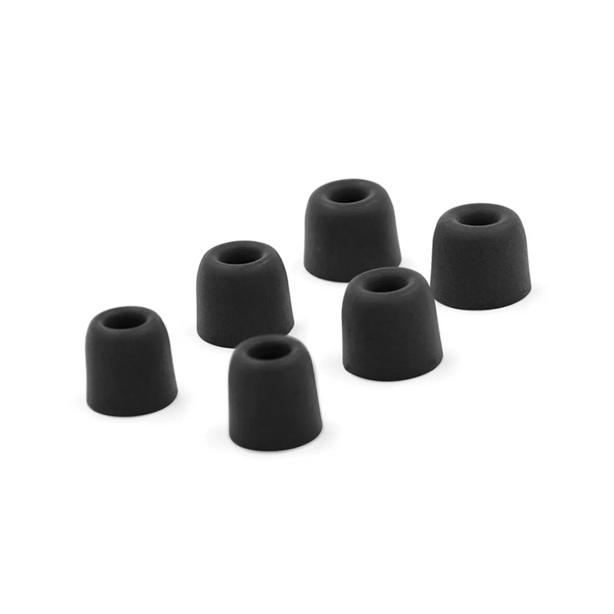 TRN Premium Memory Foam Eartip Set for Earbuds & In-Ear Monitors - S/M/L - Black