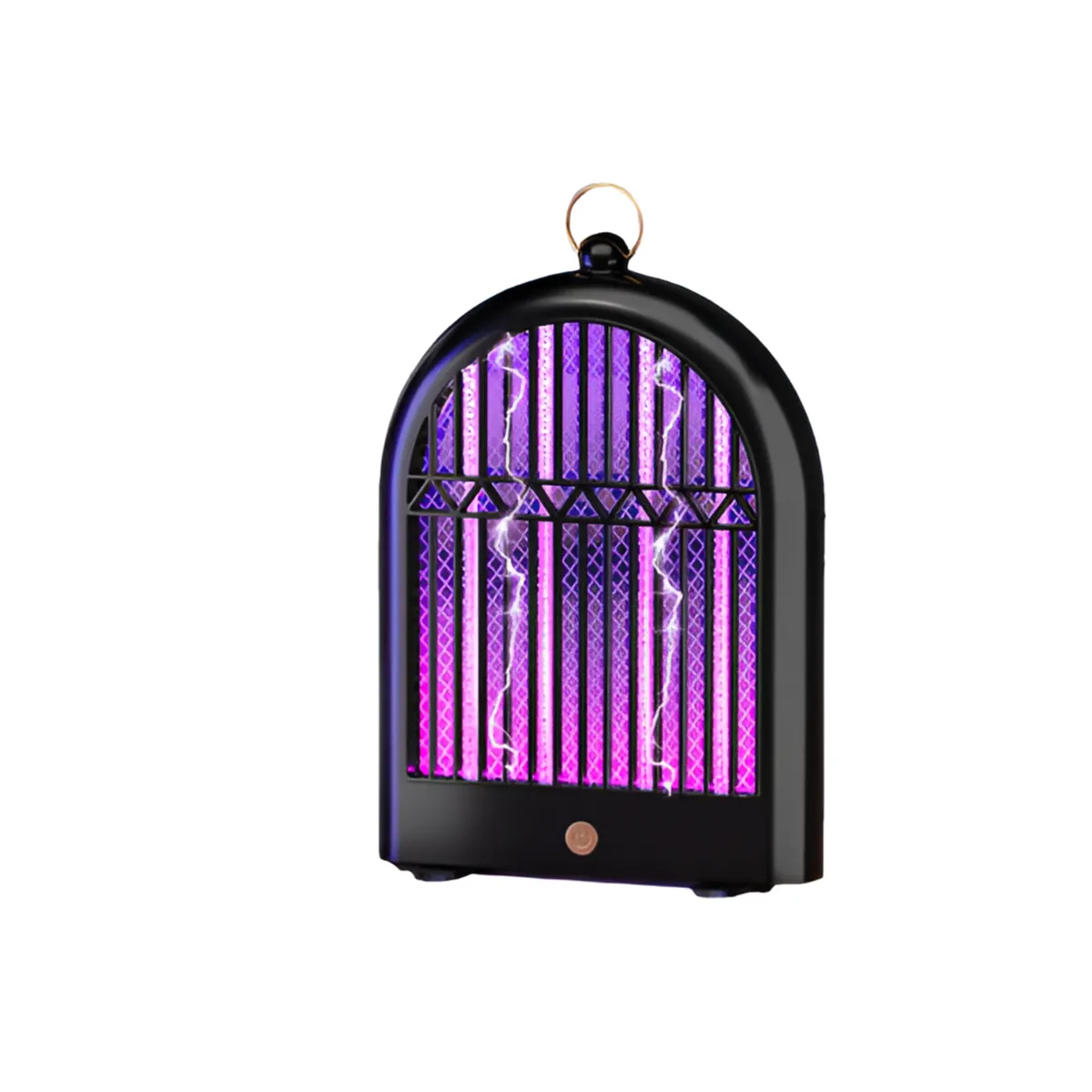 Decorative Birdcage Electric Mosquito Zapper & LED Insect Trap Lamp - Black
