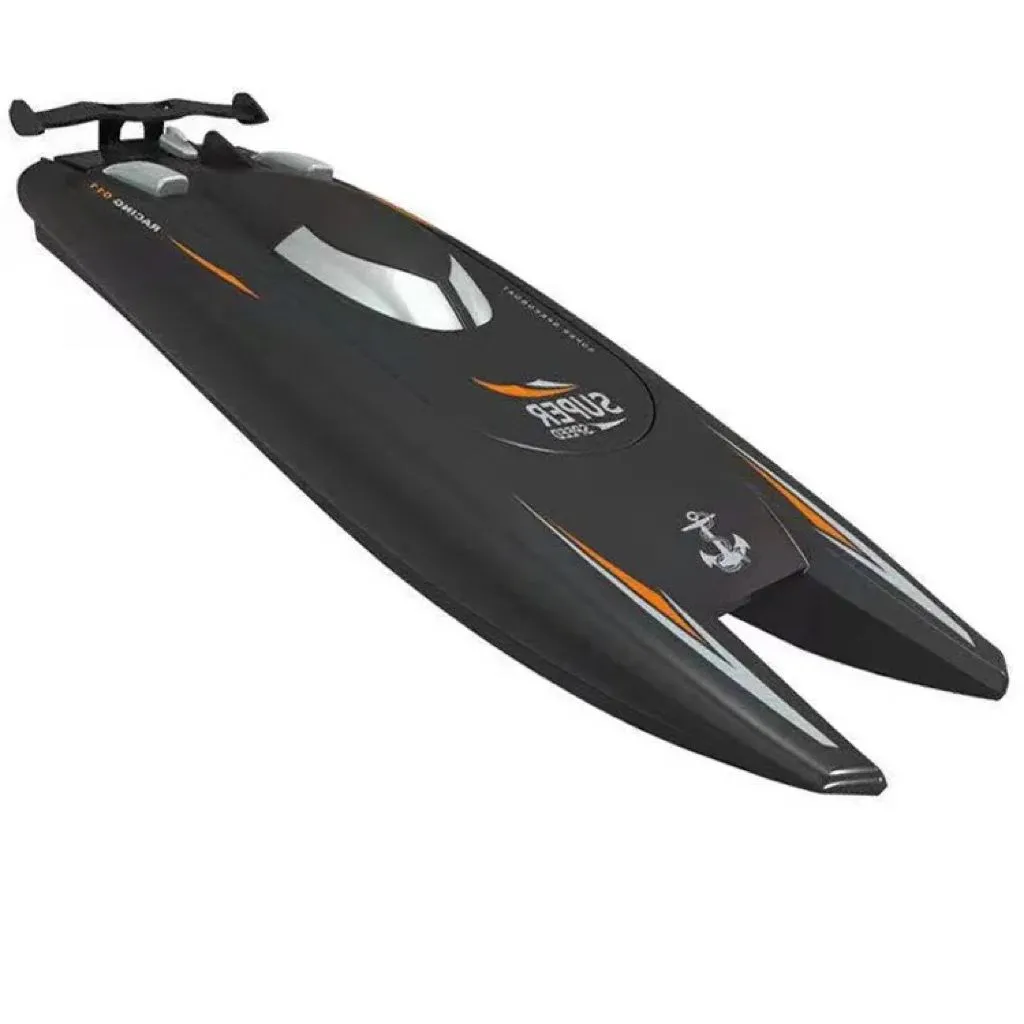 High Speed Remote-Controlled Boat, Speedboat Outdoor Model Toy Boat - black