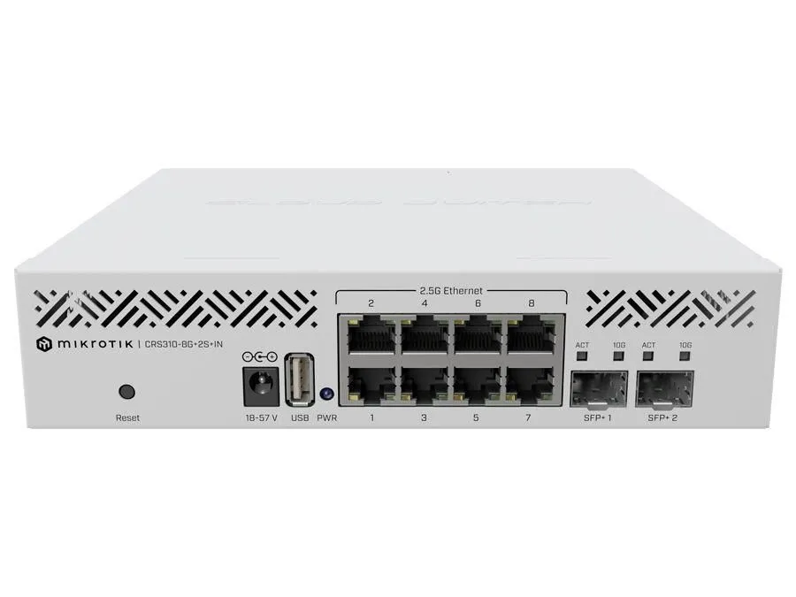 MikroTik Cloud Router Switch 8 Port 2.5Gbps Ethernet 2SFP+