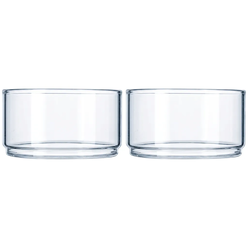 2 Pack - 11cm Glass Bowl - Transparent